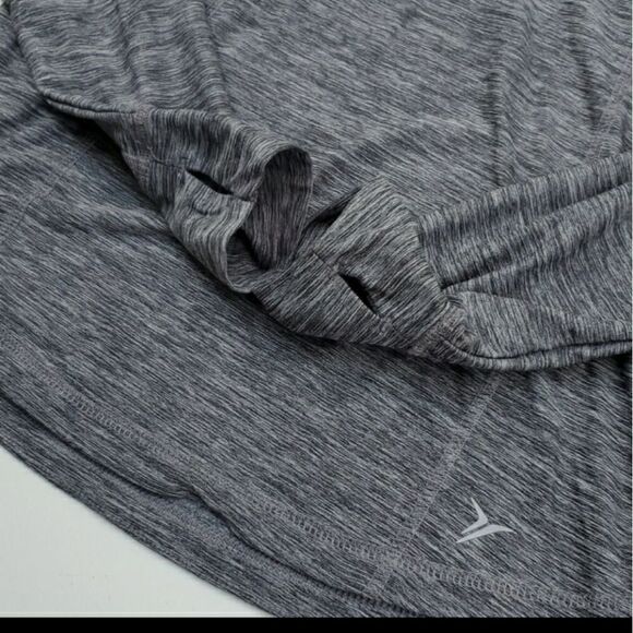 M SEMI-FITTED Half zip OLD NAVY TECH SHIRT GRAY PULLOVER POPOVER JACKET Medium - Picture 8 of 9